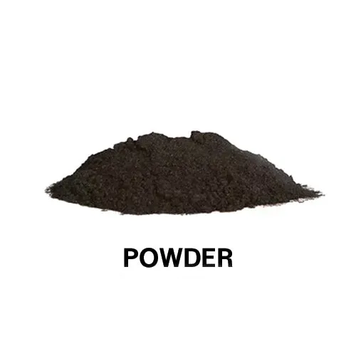 A pile of powder size biochar