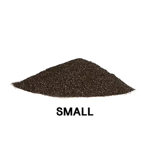 A pile of small size biochar