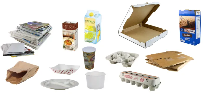 Paper and cardboard packaging products