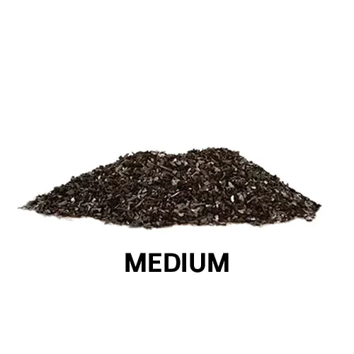 A pile of medium size biochar